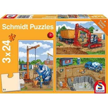 Puzzle SCHMIDT Puzzle Na staveništi 3x24 dílků