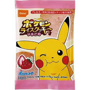 Cukrovinka Onisi pikatchu jahodová rýžová sušenka PO EXPIRACI (8g)