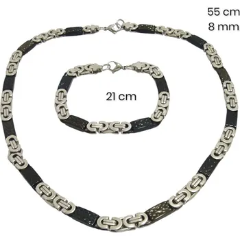 Souprava šperků Ocelový náhrdelník+náramek 23753500