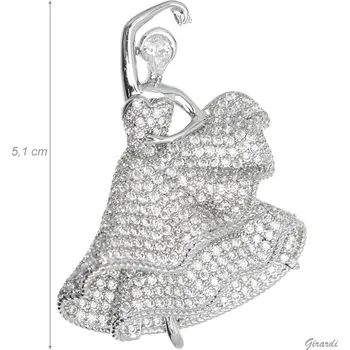 Girardi,Flamenco brož F370127, stříbrná