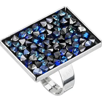 Prsten Prsten Crystal rocks obdélník Bermuda Blue SWAROVSKI