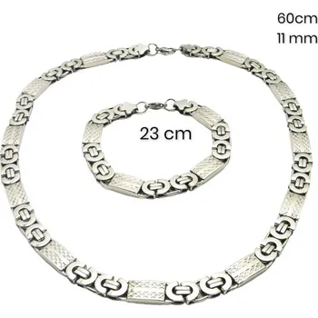 Souprava šperků Ocelový náhrdelník + náramek 23903100