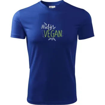 Hrdý vegan - Dětské triko sportovní (dresovina) - 146 cm/10 let ( Královská modrá )