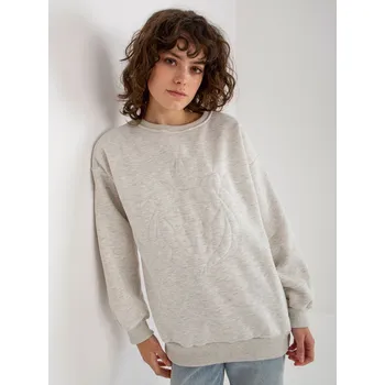 Dámská mikina Sweatshirt-EM-BL-617-4.41P-light gray ex moda šedá 3213266
