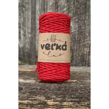 Příze Velká vlna Macrame 1,5mm Vlčí mák (Špagát na macrame Mak divý)