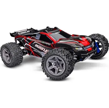 RC model auta Traxxas Rustler 1:10 BL-2s 4WD RTR červený