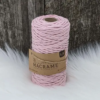 Příze Velká vlna Macrame 1,5mm Šípková růže (Špagát na macrame Šípová ruža)