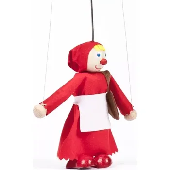 loutka Gerlich dřevěná loutka červená karkulka