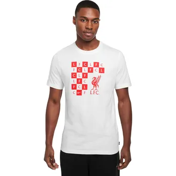 Pánské tričko s krátkým rukávem Nike LFC M NK CHECKERED TEE bílé HF0871-100 - M | UK 12 | US 13