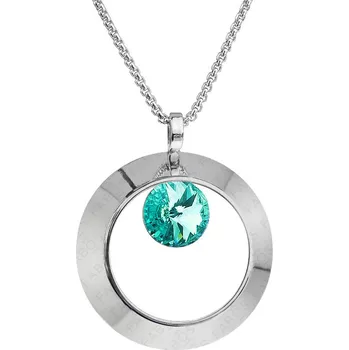 Náhrdelník Náhrdelník Ring s rivoli Light Turquoise SWAROVSKI
