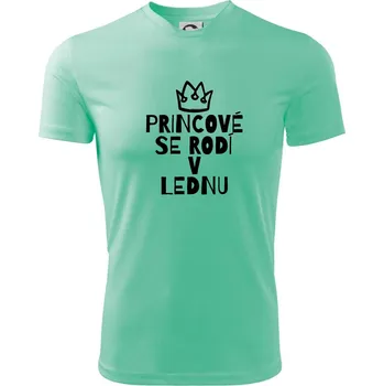 Chlapecké oblečení Princové se rodí v lednu - Dětské triko sportovní (dresovina) - 134 cm/8 let ( Mátová )