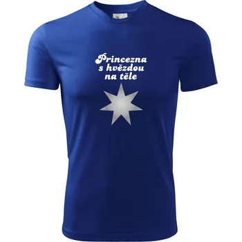 Princezna s hvězdou na těle - Dětské triko sportovní (dresovina) - 158 cm/12 let ( Královská modrá )