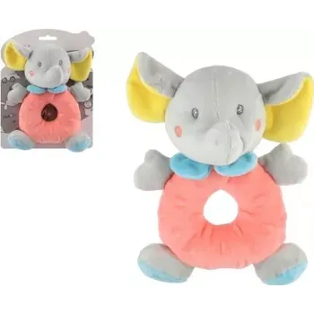 Teddies Chrastítko slon barevný plyš