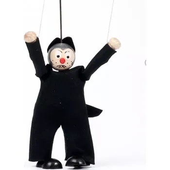 loutka Gerlich dřevěná loutka vlk Richard 12 cm