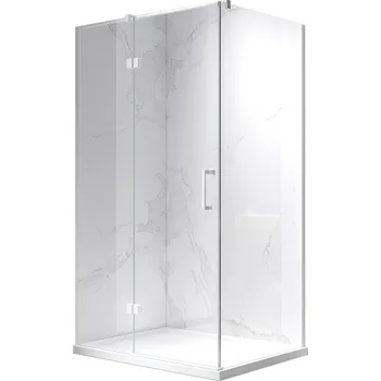 BPS-koupelny Obdélníkový sprchový kout HYD-OK02D 110x80 bílá/transparent - bez vaničky