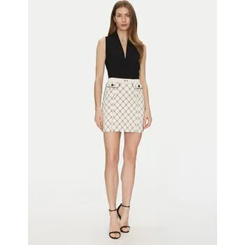 Dámská sukně Elisabetta Franchi Mini sukně GO-S03-51E2-V320 Écru Regular Fit 46