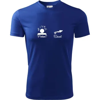 Chlapecké tričko Problem solved - potápění - Dětské triko sportovní (dresovina) - 122 cm/6 let ( Královská modrá )