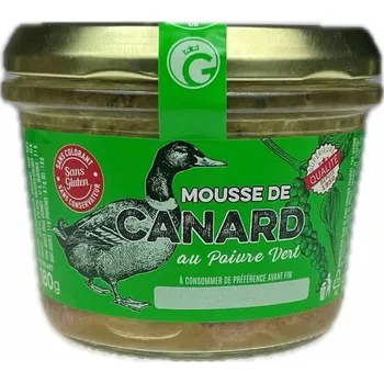 Cuisiné en France maison fondée en 1950 Kachní pěna se zeleným pepřem