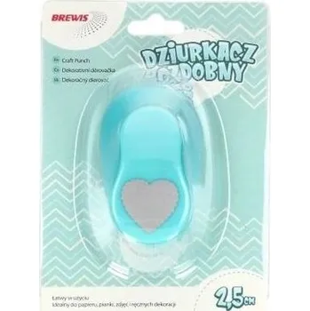Set školních potřeb Dziurkacz ozdobny - Serce 2,5cm MIX (pl, 2000, Brewis)