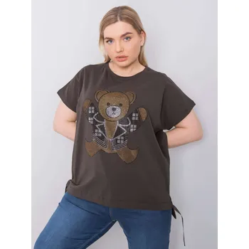 Dámská halenka Blouse-RV-BZ-6434.28P-dark khaki RELEVANCE hnědá 3208150