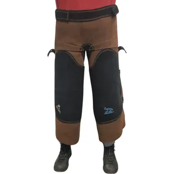 Kuchyňská zástěra Zástěra dlouhá čer./hn.kůže BERLIN Con Cuero