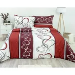 Stanex povlečení krep srdce bordová (LS229) 140x200, 70x90 cm