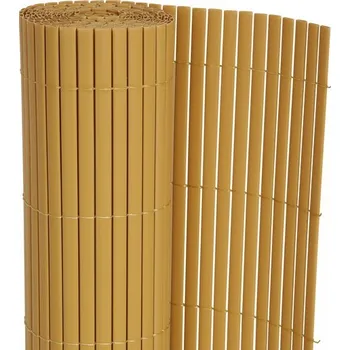 balkonová zástěna Plot z umělého bambusu BAMBUS OKROVÁ, role výška 1,2m x 3m, 3,6m2