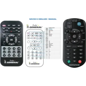 Dálkový ovladač General KENWOOD RC-406, KDC-BT73DAB - náhradní dálkový ovladač 203094