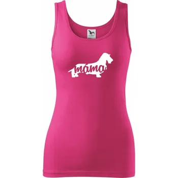 Dámské oblečení Jezevčík dlouhosrstý máma obrys - Dámské tílko - L ( Purpurová )