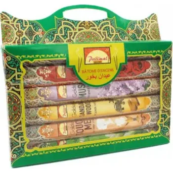 Vonná tyčinka Parimal Vonné tyčinky Zlatá série Dárkové balení, 6 x 15 g