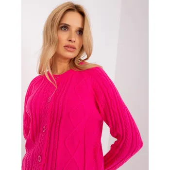 Dámský svetr Sweater-AT-SW-2346-2.99P-dark pink Wool Fashion Italia červená 3219287