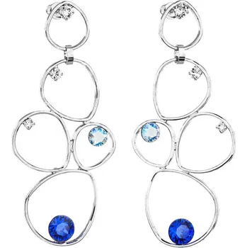 Náušnice Naušnice Velká slza se šatony Majestic Blue SWAROVSKI