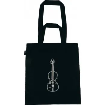Černá taška s potiskem - houslí