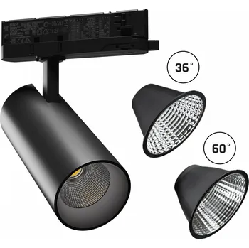 Lištový třífázový reflektor Andromeda 15-27W 930 36°/60° 230V černý