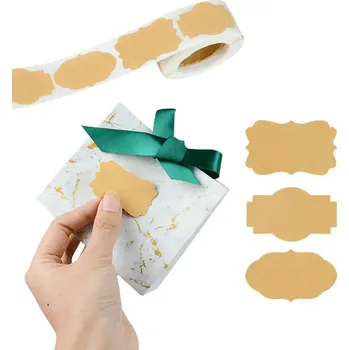 Dóza na potraviny Popisovací samolepky - hnědé