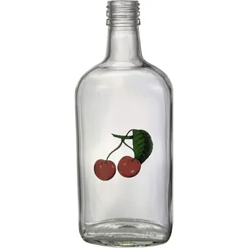Láhev Láhev Gin - 0.70 bezbarevná A PP31.5 + obtisk třešně 2 s lístkem