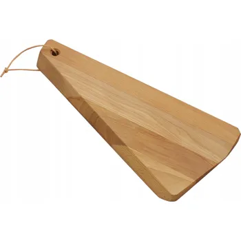 Kuchyňské prkénko Bukové dřevěné prkénko na krájení s řemínkem, nepravidelný tvar, olejované, 28x14 cm