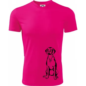 Vizsla na výšku - Dětské triko sportovní (dresovina) - 146 cm/10 let ( Neon Pink )