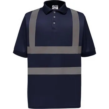Pánské tričko Yoko Unisex reflexní polokošile HVJ210 Navy XXL