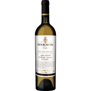 Víno Mikrosvín Ryzlink rýnský 2017 pozdní sběr Dobré Pole 0,75 l