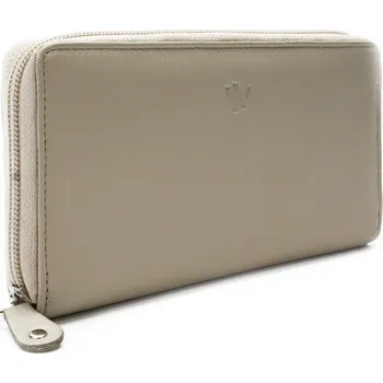 Arwel Šedobéžová dámská kožená zipová peněženka 511-3559-24