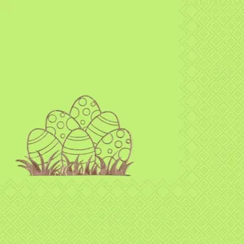 Papírový ubrousek Ubrousky velikonoční sv.zelené, 33x33cm, 3-vrstvé