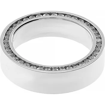 Souprava šperků MPM Unisex ocelový nerezový prsten 6527A (velikost 57) - stříbrné barvy