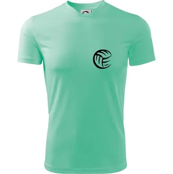 Chlapecké tričko Volejbal míč prso - Dětské triko sportovní (dresovina) - 122 cm/6 let ( Mátová )