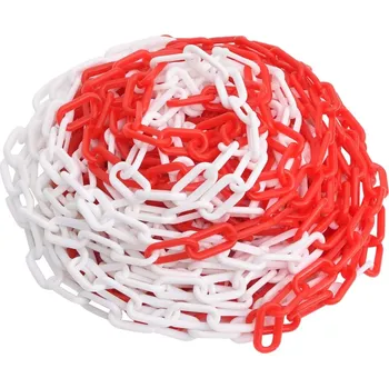 Dopravní značka vidaXL Výstražný řetěz červený a bílý 30 m Ø 4 mm plast