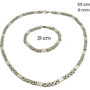 Souprava šperků Ocelový náhrdelník+náramek 23752500