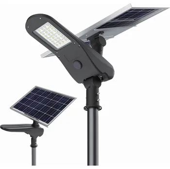 Venkovní osvětlení Rozsvítíme svět LED solární pouliční osvětlení FC-30 2700K 20W 3600lm panel 65W LiFePO4 230Wh FC-30