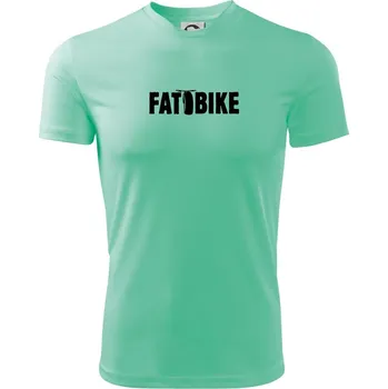 Chlapecké tričko Fat bike nápis - Dětské triko sportovní (dresovina) - 146 cm/10 let ( Mátová )