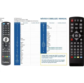 Dálkový ovladač General EVOLVEO OMEGA T2, DT-3060, DT-4060 GAMMA T2 - náhradní dálkový ovladač 92393