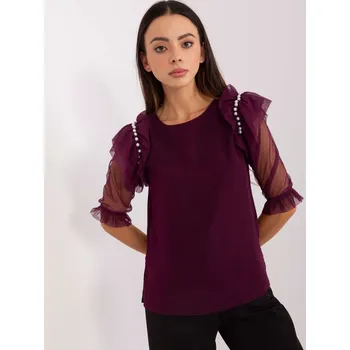 Dámská košile Blouse-LK-BZ-506682.26P-dark purple LAKERTA tmavě červená 3222540